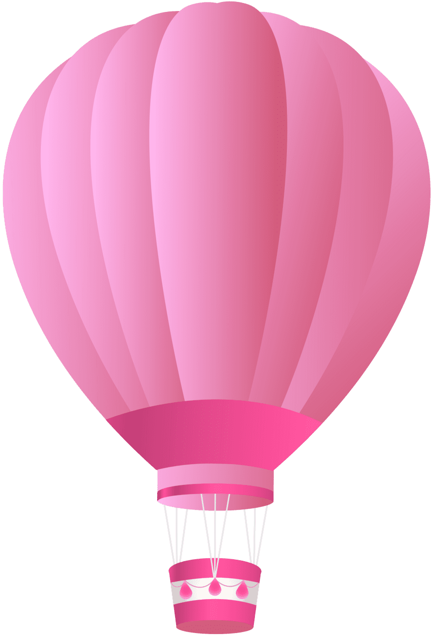 Pink air balloon clipart image