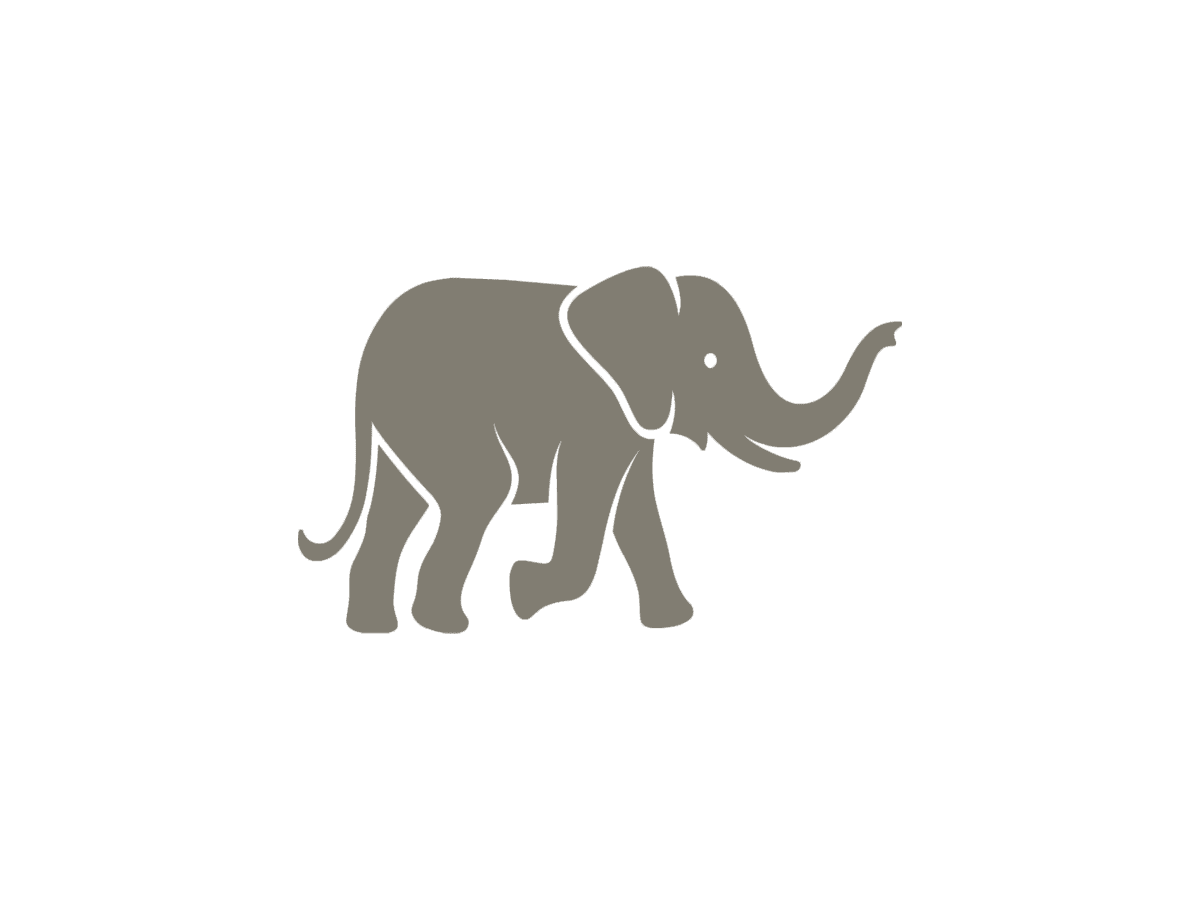 Elephant logo art clipart