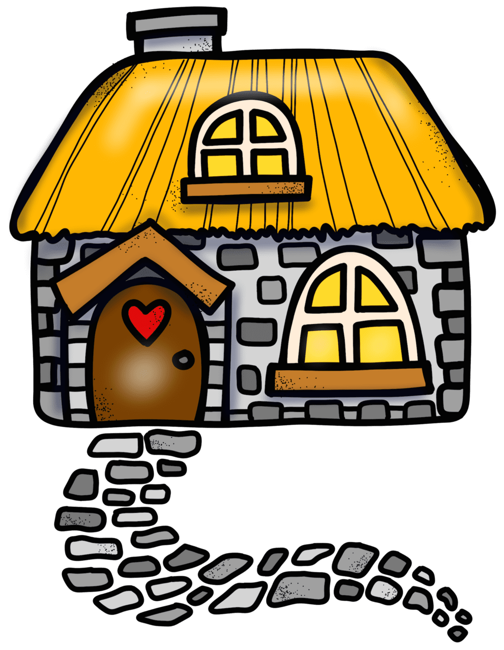 House pin page clipart image