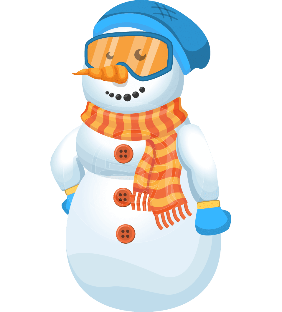 Snowman cartoon vector character graphicmama clipart