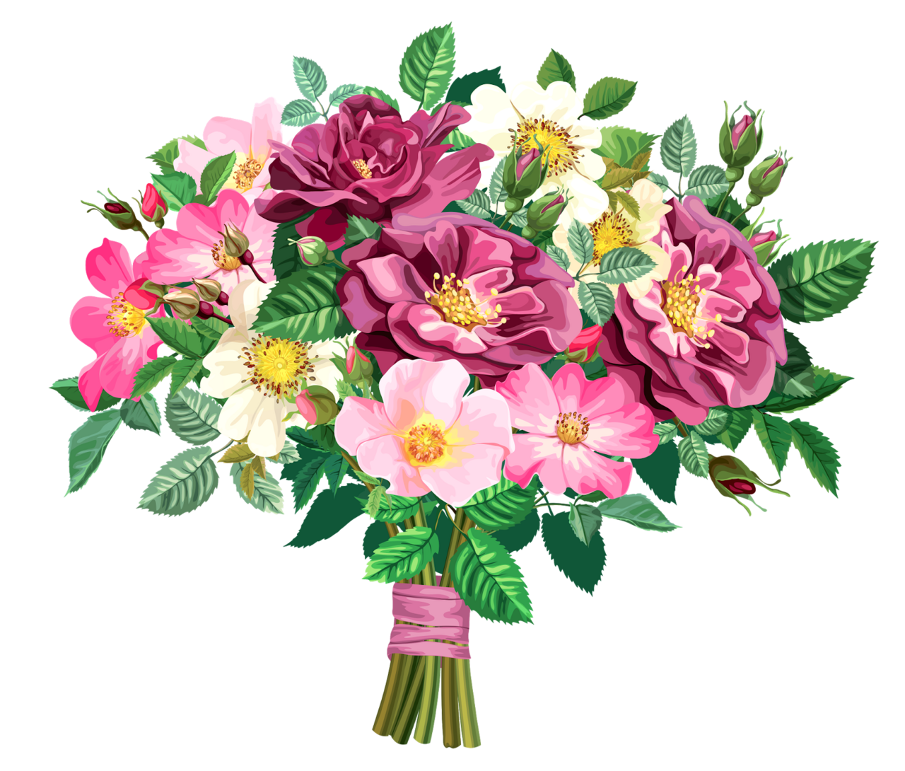 Flowers rose bouquet cl part clipart logo