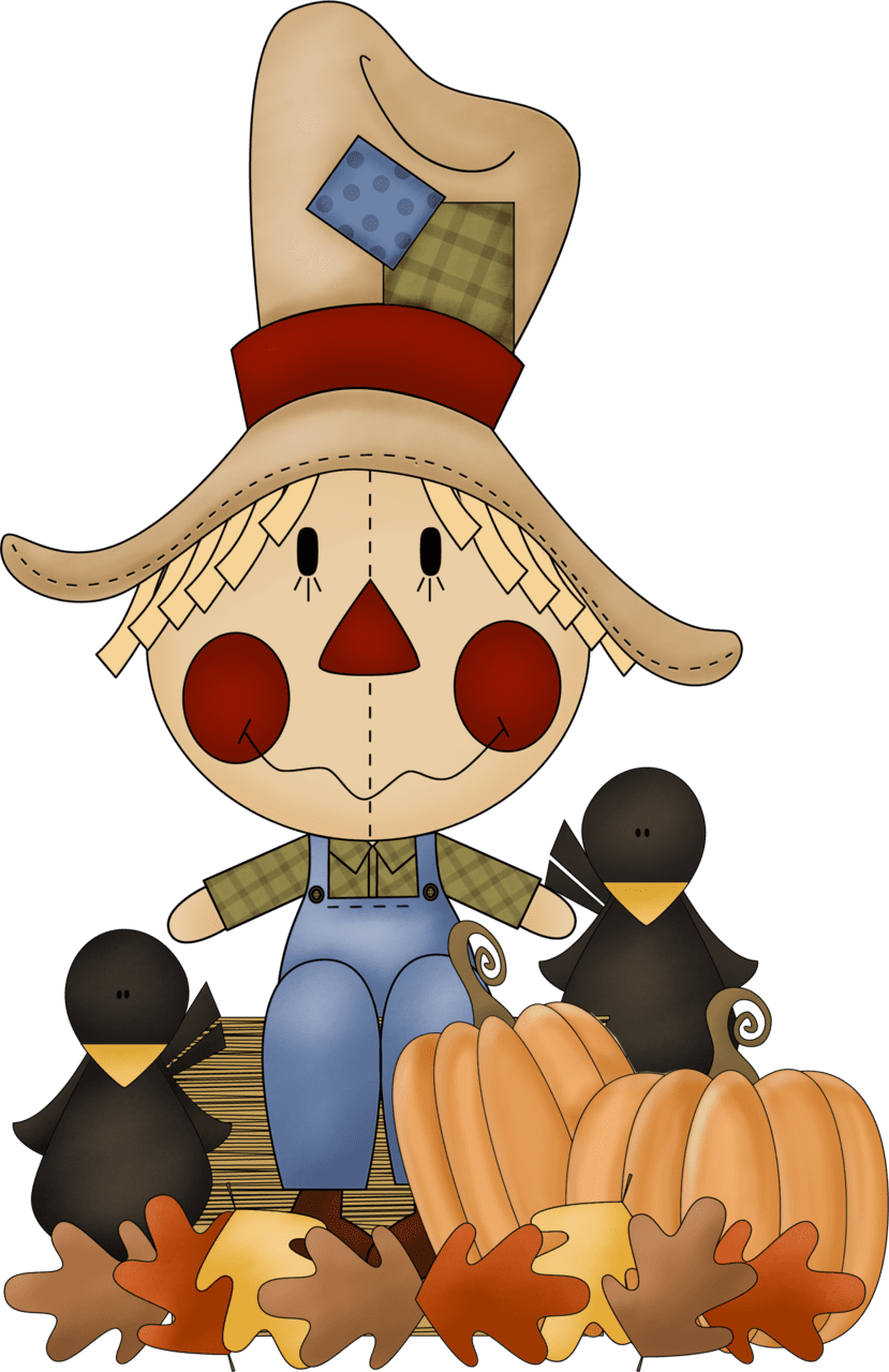 Scarecrow fall halloween decor clipart crafts background