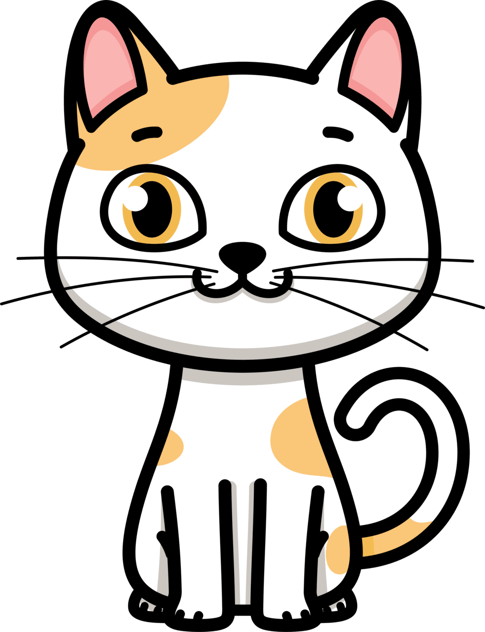 Cat pin page clipart picture