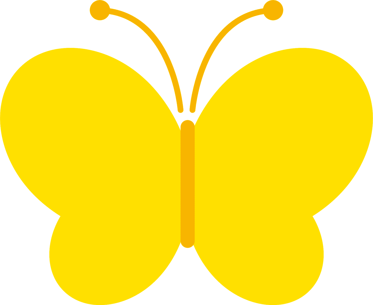 Yellow butterfly insect vector clipart images creazilla