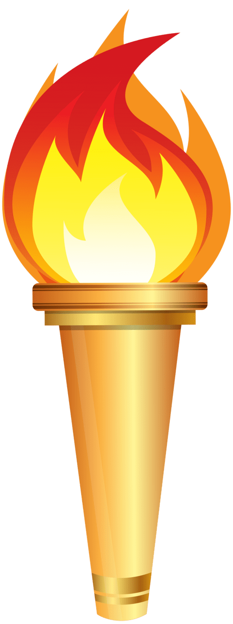 Fire olympic torch clipart image