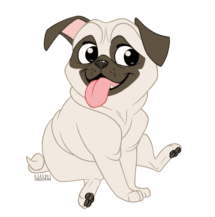 Dog pug by faithand dom deviantart clipart image