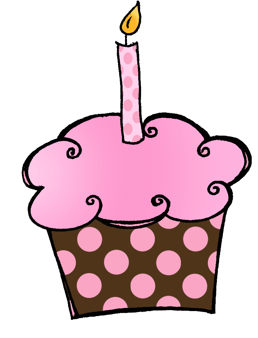 Birthday cake cupcakes clipart image