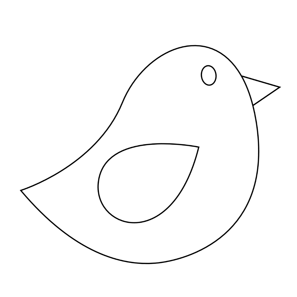 Clipart black and white bird shape photo