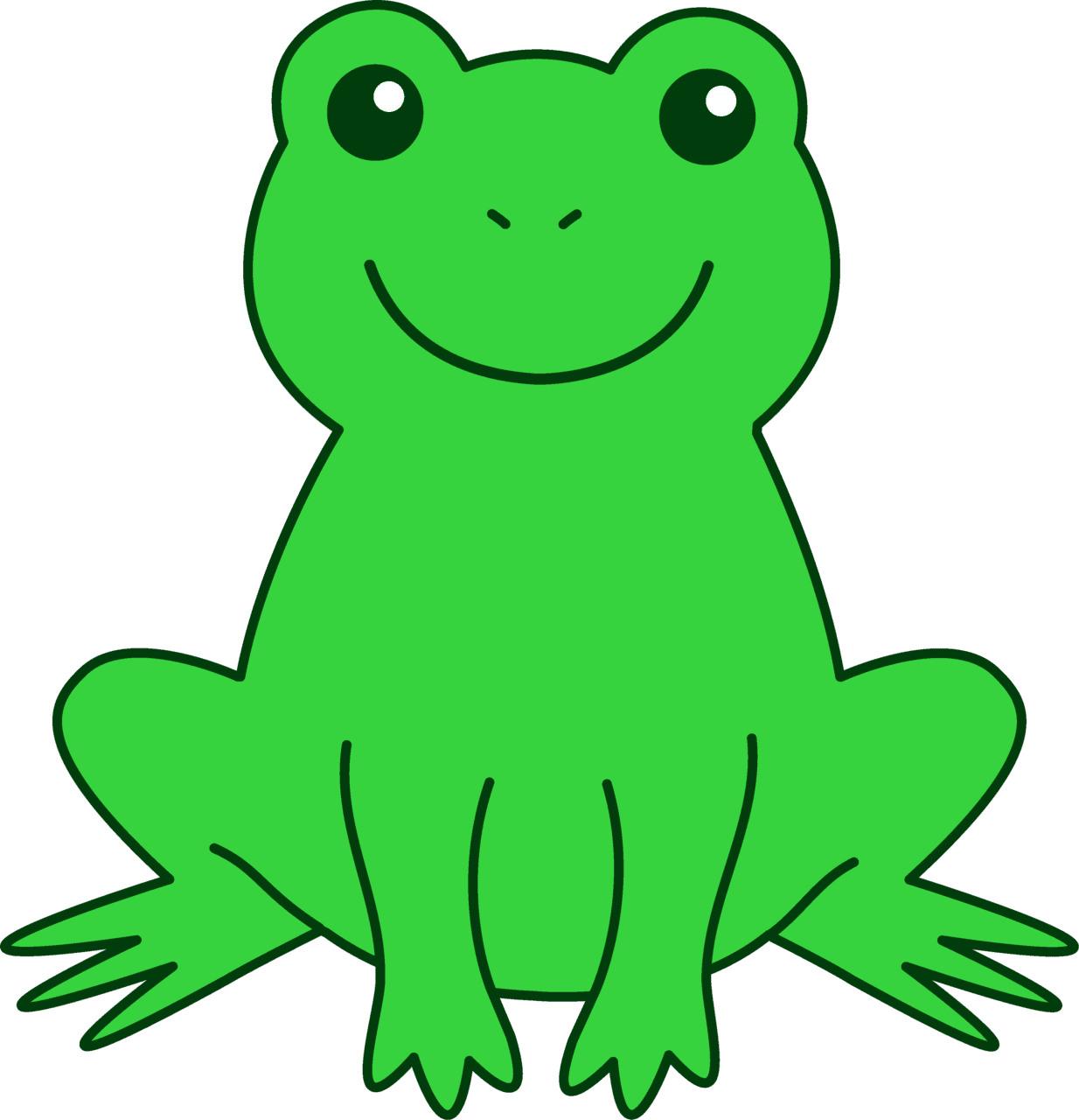 Frog cartoon clipart logo