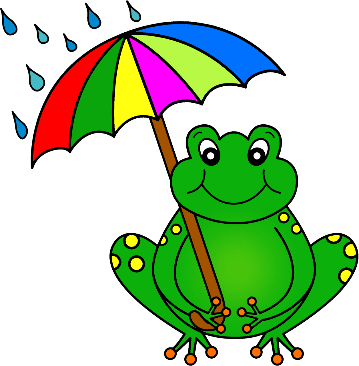 Frog pin page clipart image 2