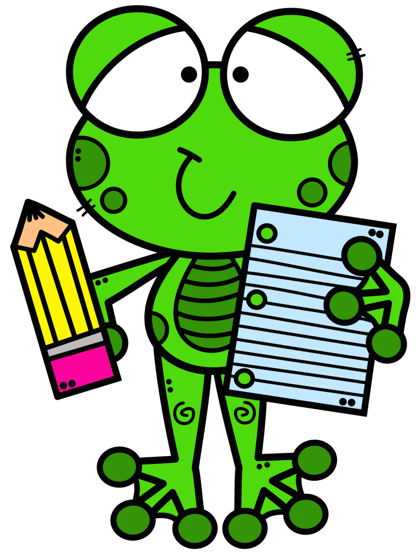 Frog cute cliparts for classroom activities picture