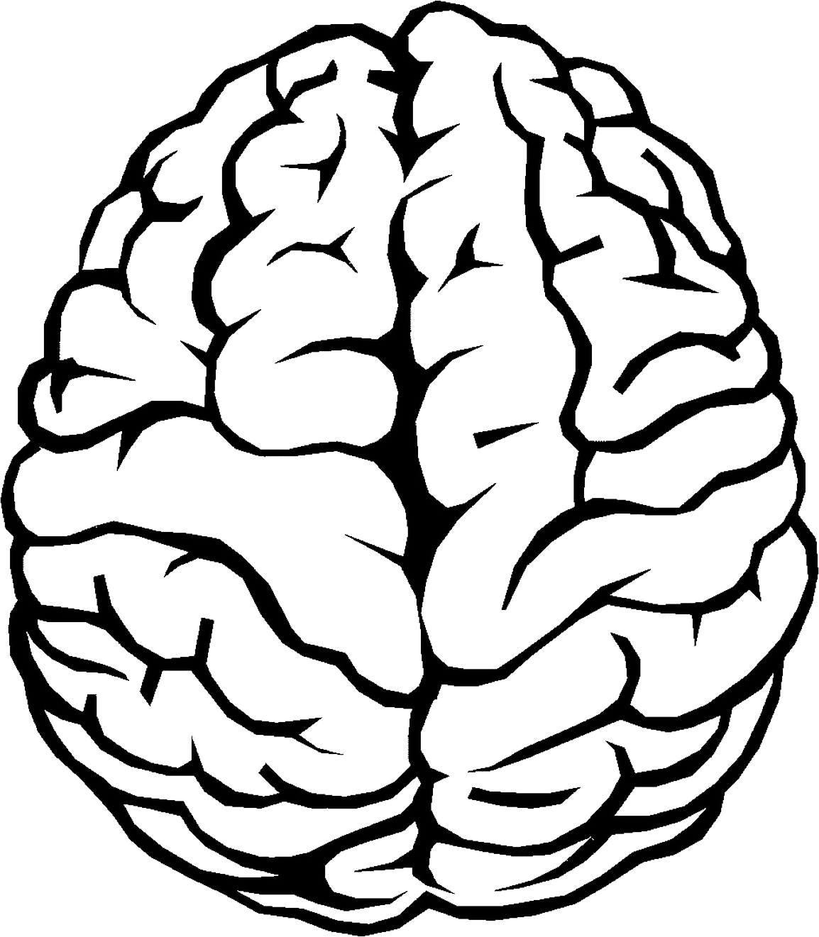 Brain outline clipart background