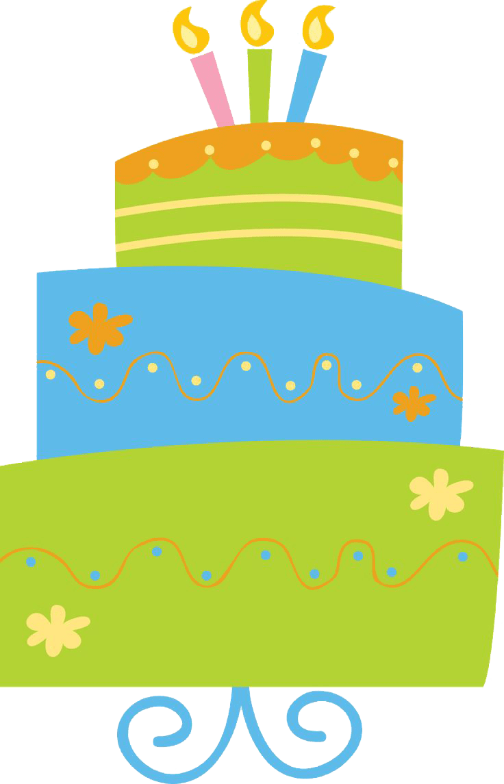 Birthday cake pin page clipart logo 2