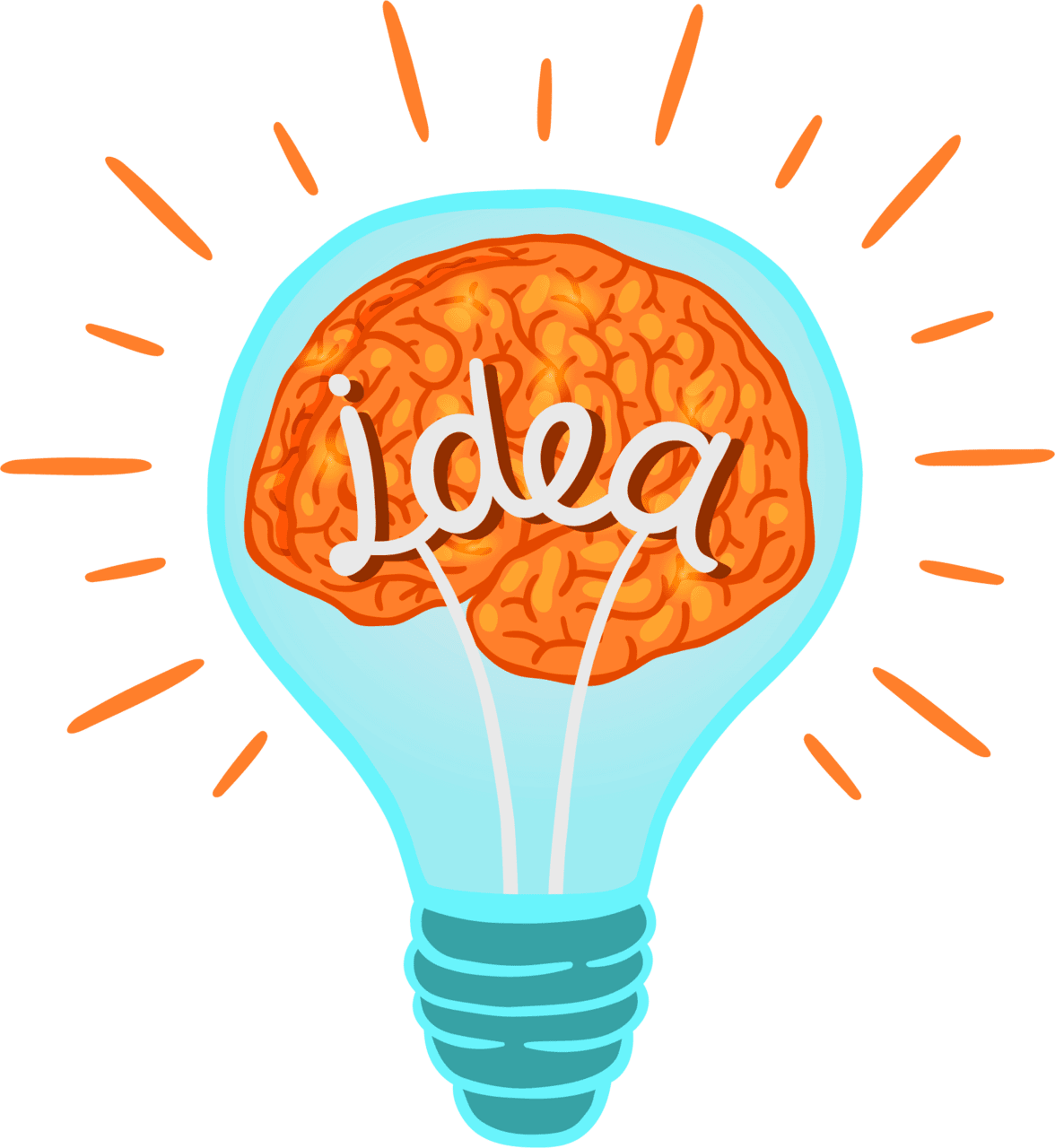 Brain inventors day idea image clipart