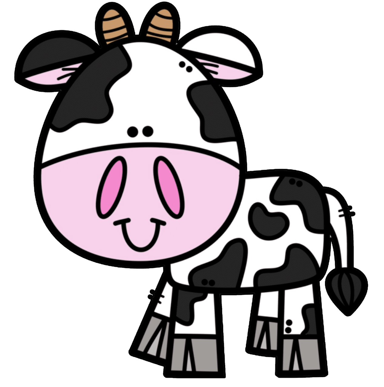 Cow pin page clipart photo 3