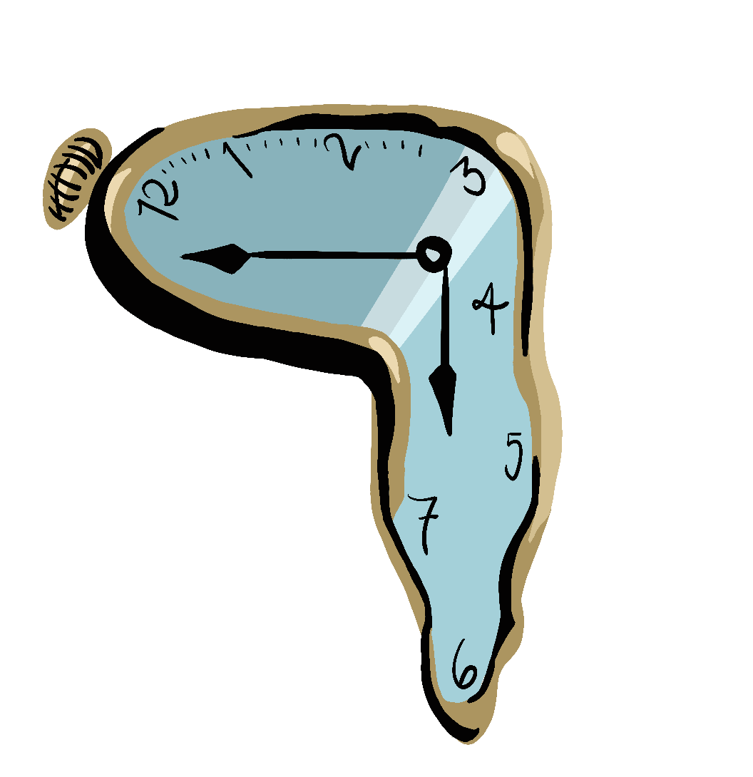 Salvador dali clock clipart logo