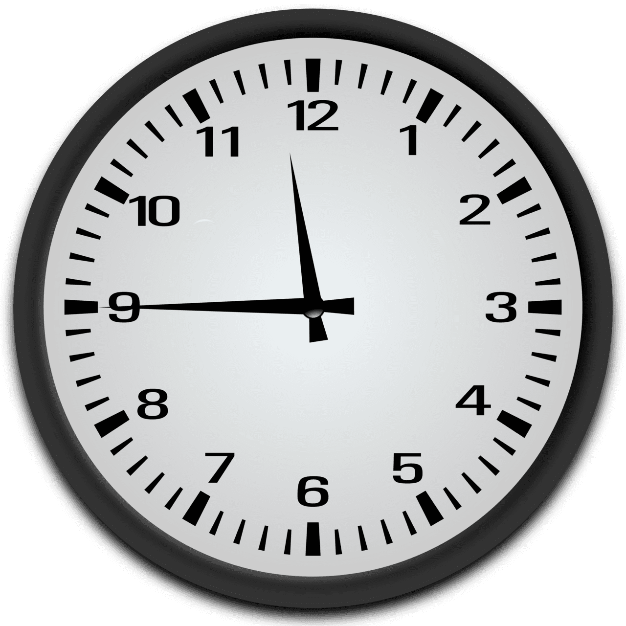 Quarter to clock clipart vector