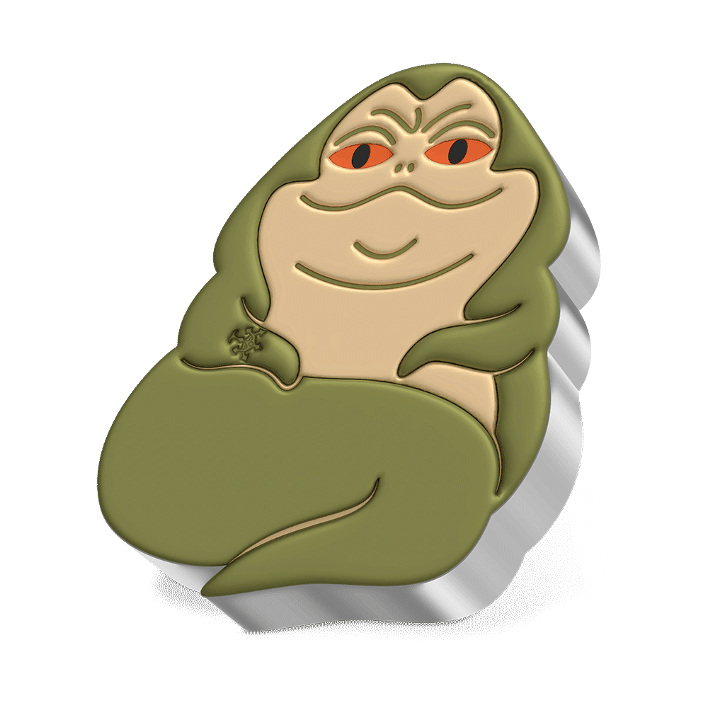 Frog special release star wars jabba the hutt oz silver chibi coin clipart logo