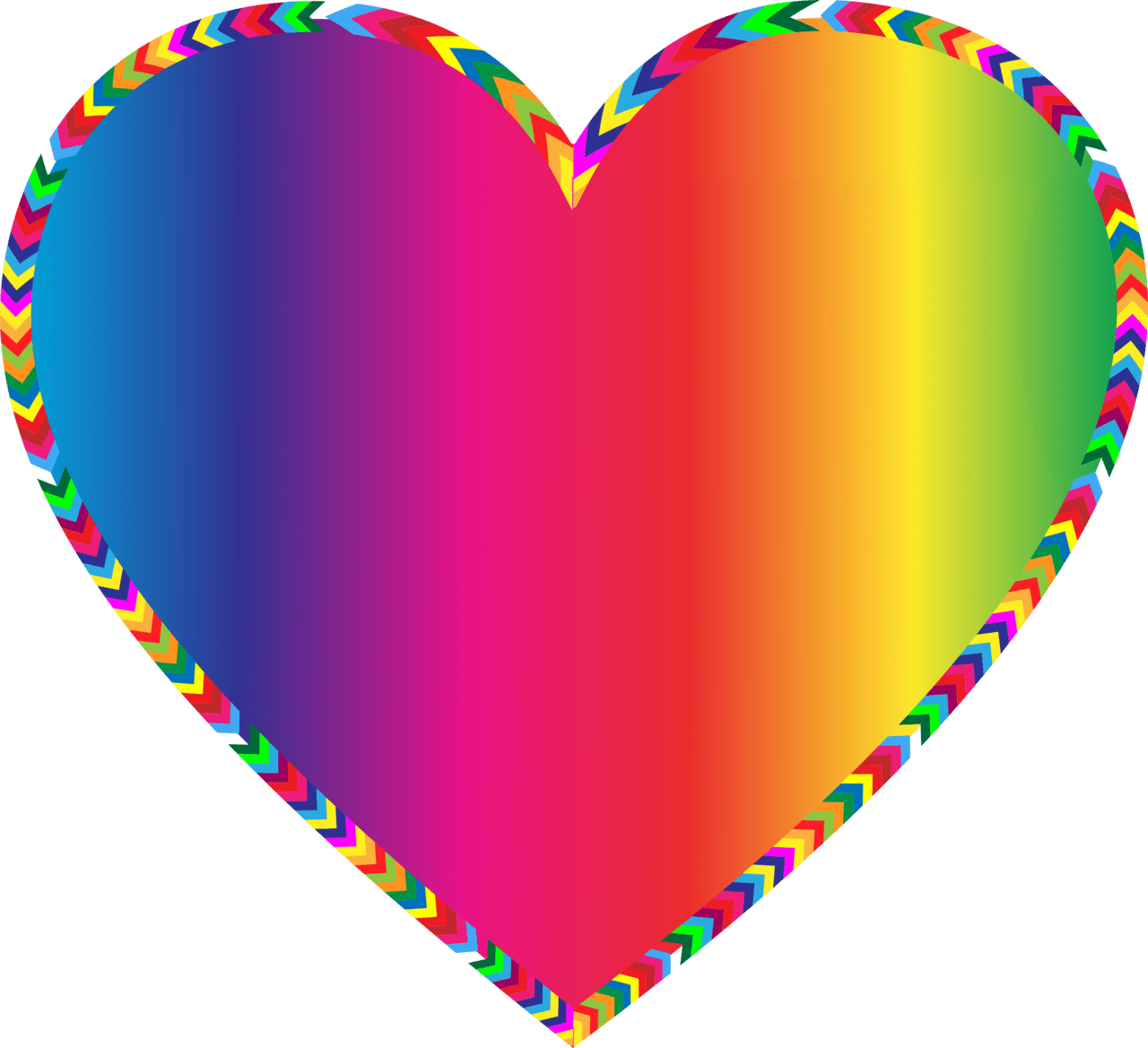 Rainbow multi different colors heart clipart full size pinclipart photo