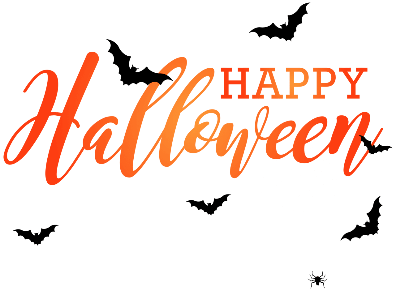 Happy halloween with bats clipart image