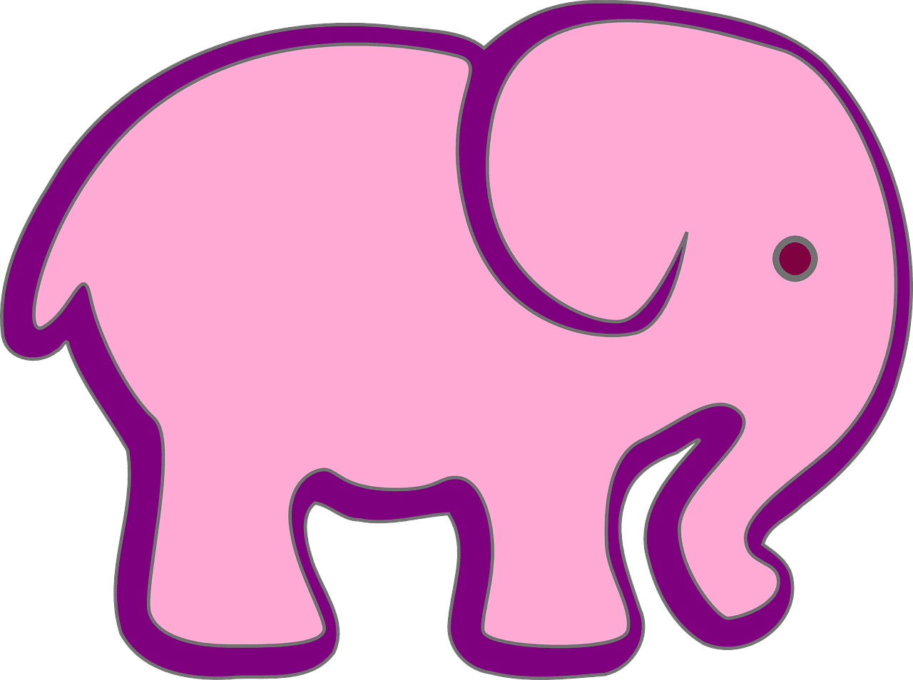 Purple pink elephant vector graphic baby shower template showers clipart