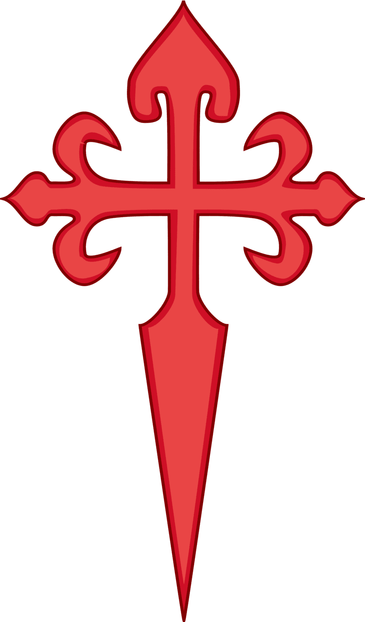 Cross el camino de santiago pilgrimage story clipart