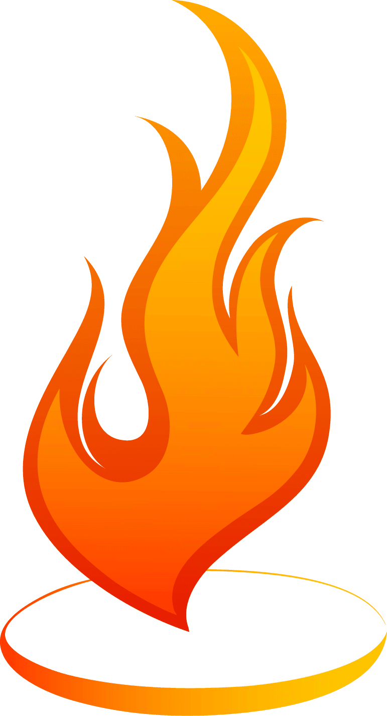 Flame fire logo vector brand clipart 3