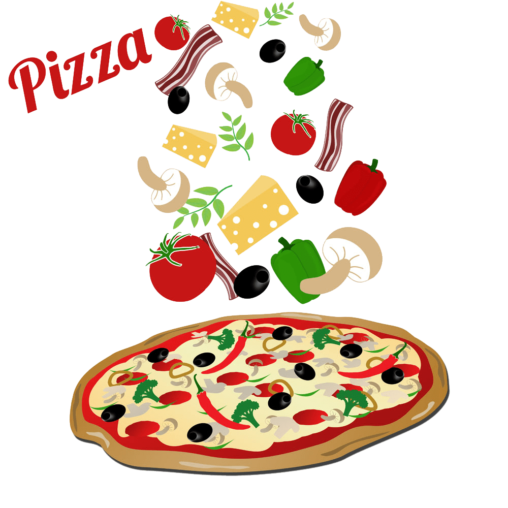 Pizza pin page clipart image