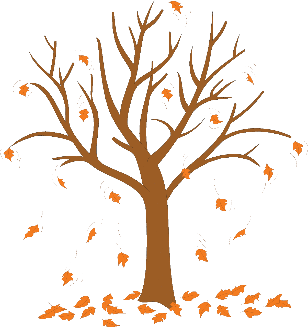 Fall tree leaves falling off library rr collections clipart clip art