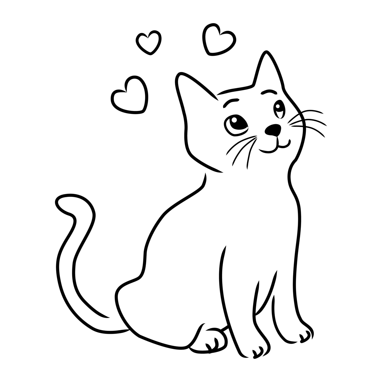 Cat silhouette di animali disegni gatti ritratti domestici clipart free