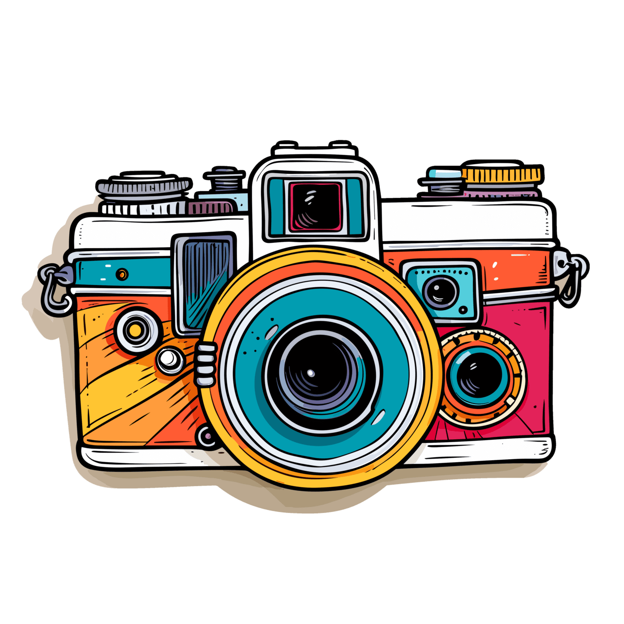 Retro camera etsy in photography logo design drawing sketches clipart