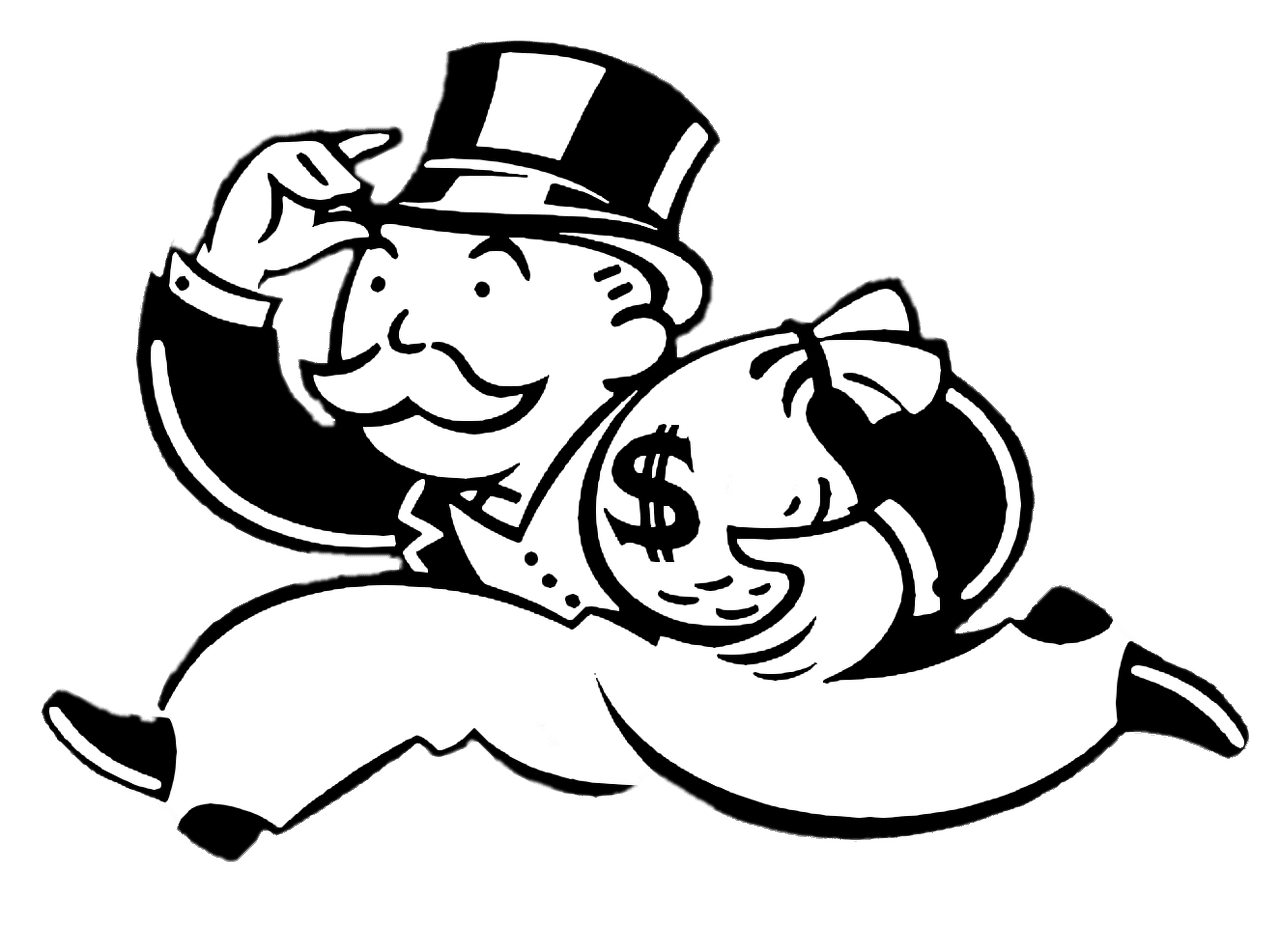 Money monopoly banker stic clipart vector