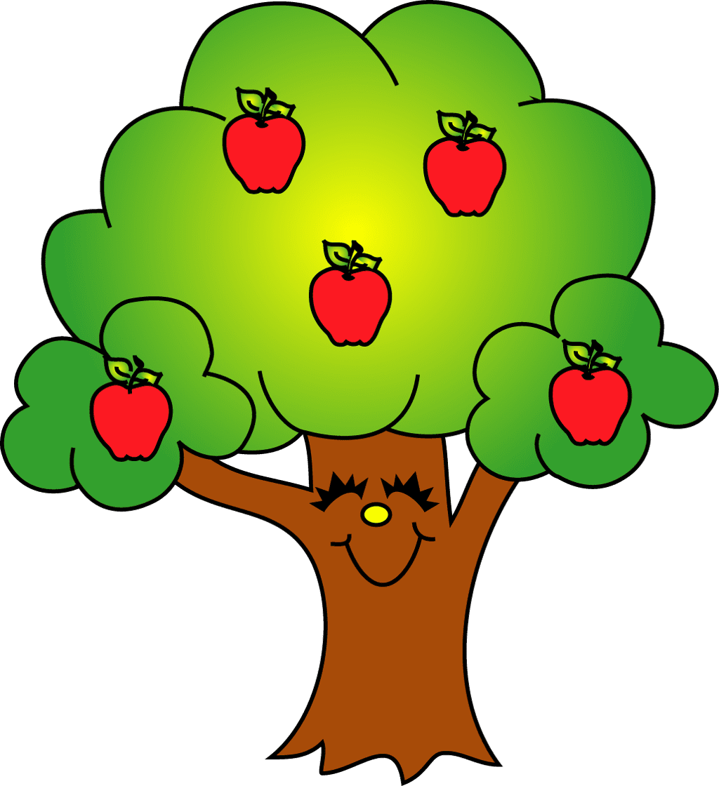 Way up high an apple tree song for kids chil clipart photo