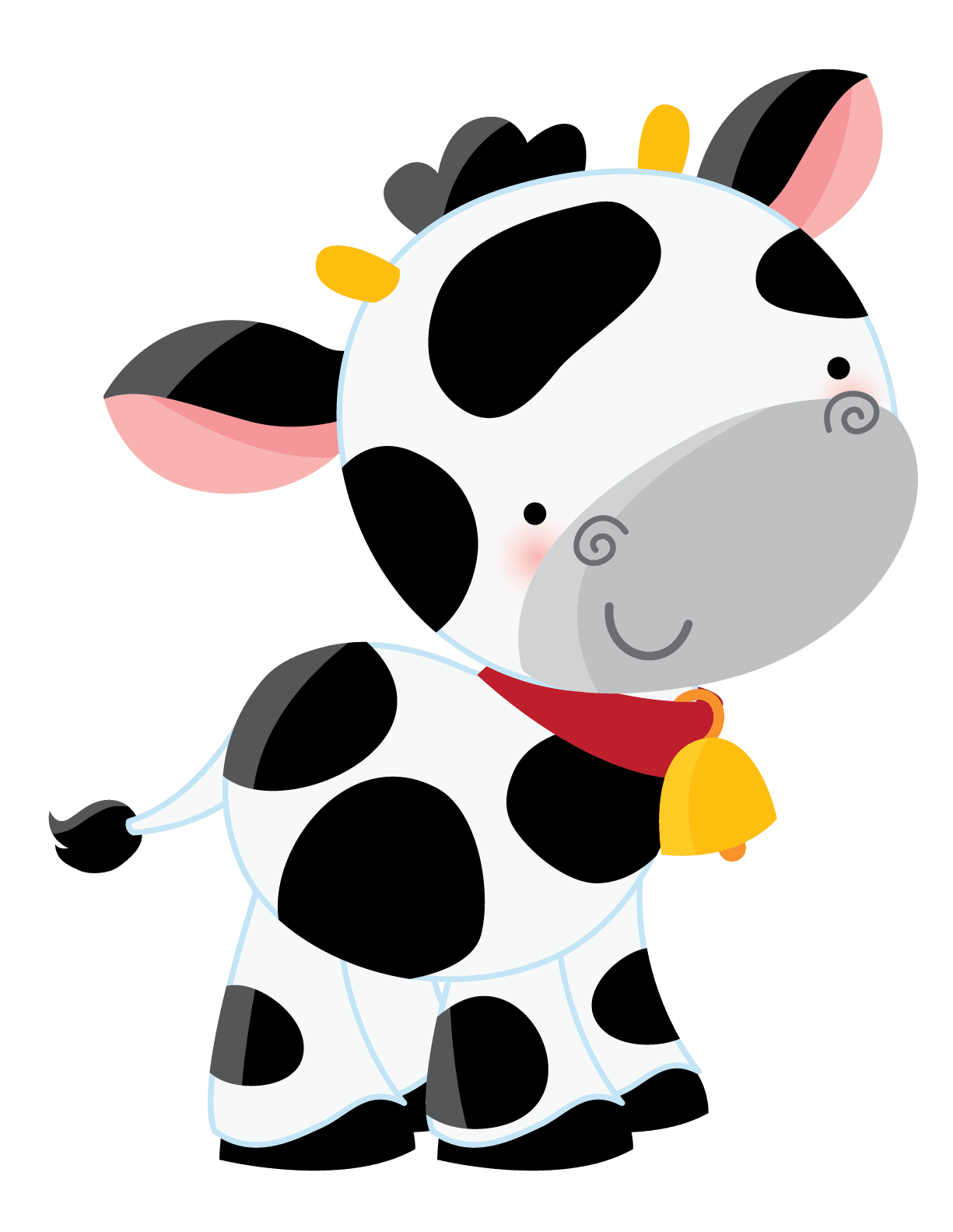 Cow pin page clipart image