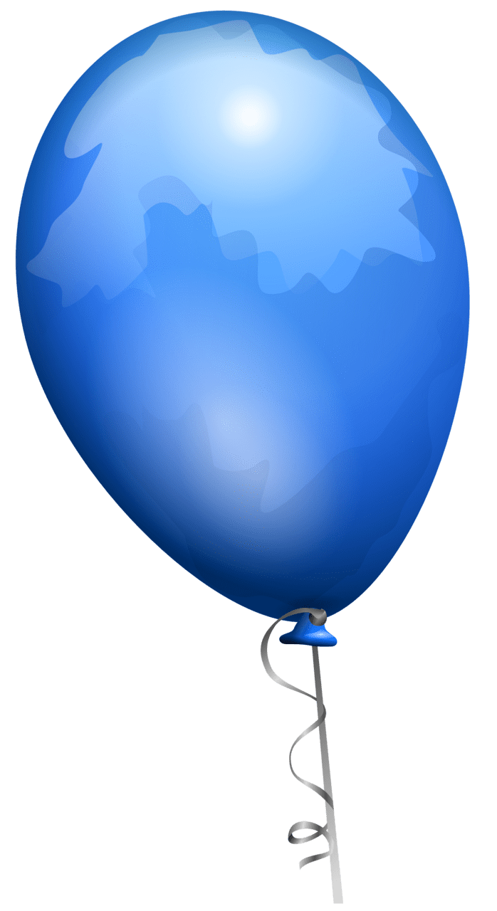 Balloon image globos azules deseos de feliz cumplea os postales clipart