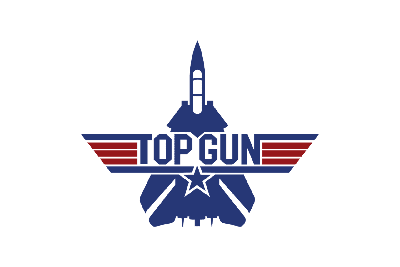 Airplane top gun logos clipart