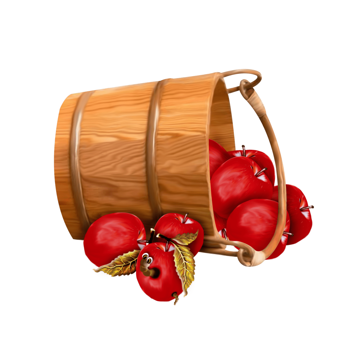 Bucket with apple clipart photo