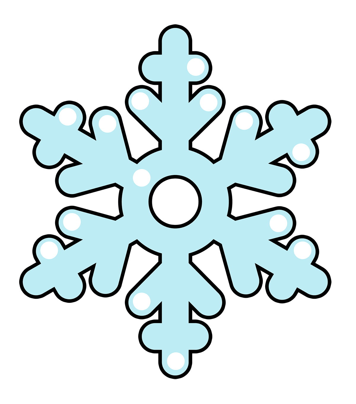 Snowflake triangle clipart vector