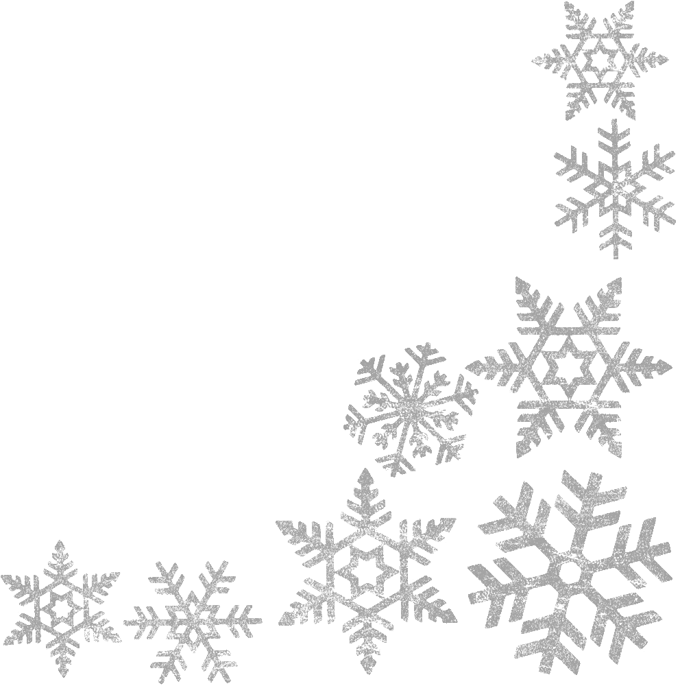 Snowflake border no background clipart