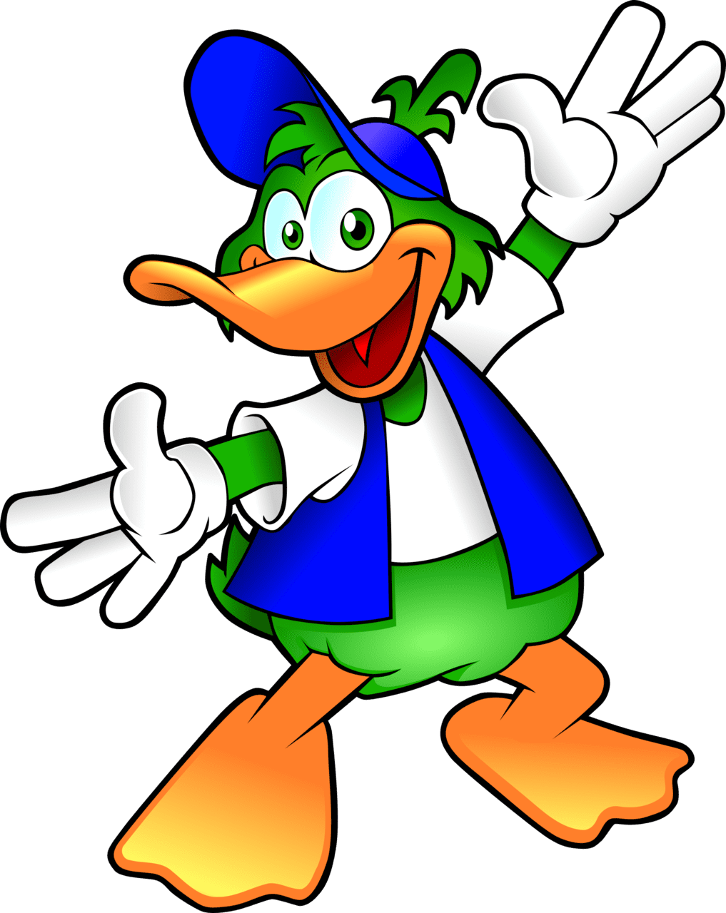 Duck wearing cap clipart free