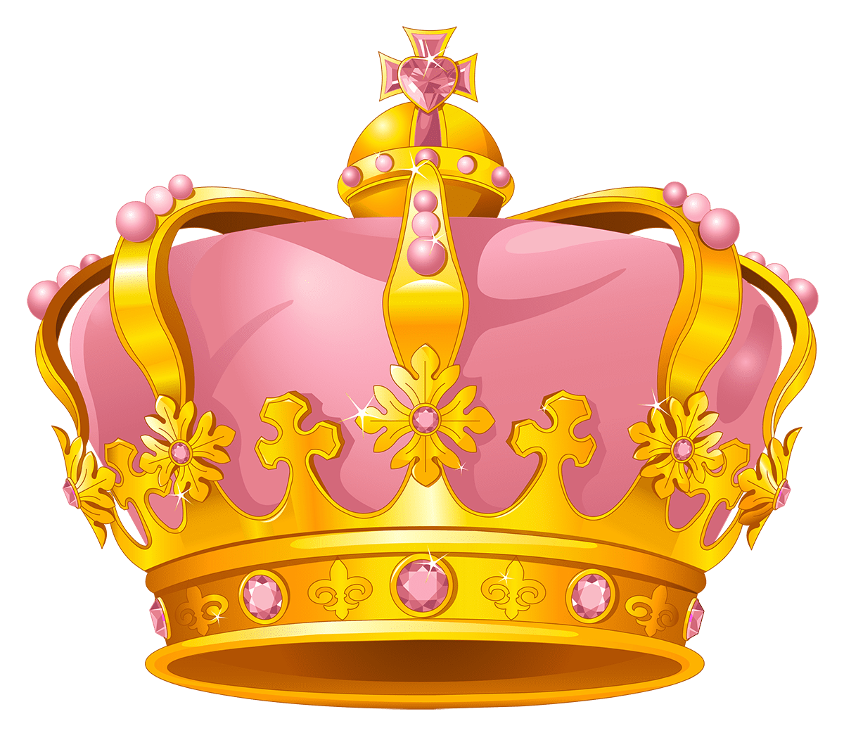 Crown pin page clipart vector 2