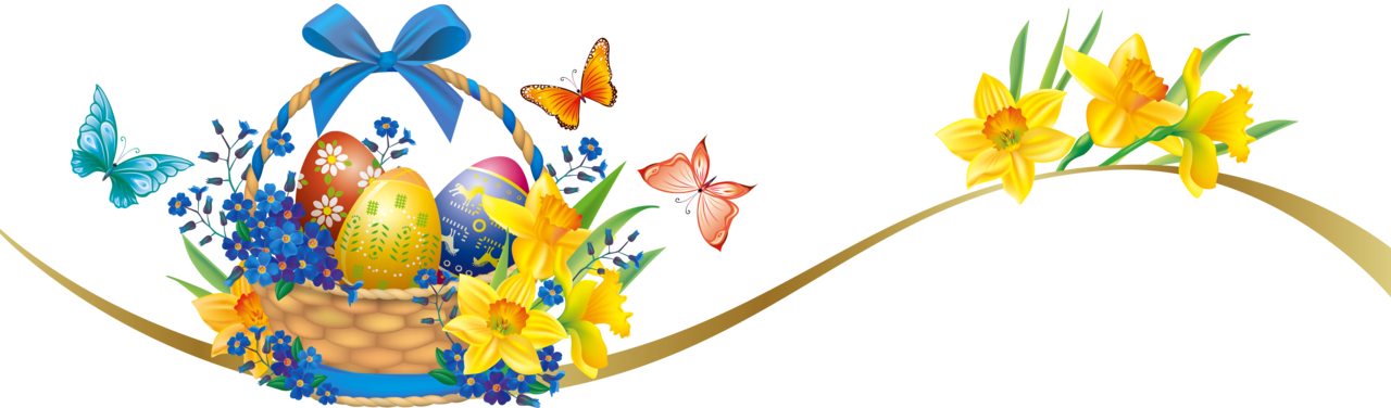 Easter deco with egg basket clipart picture