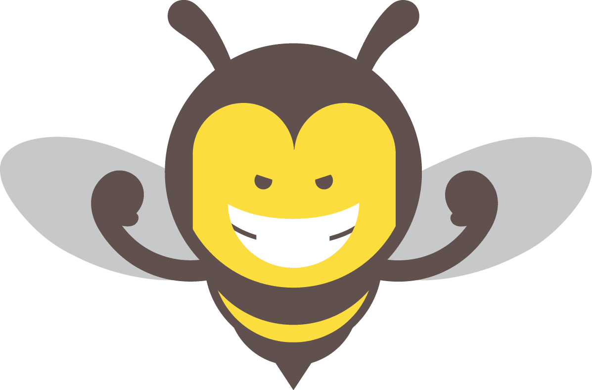 Bee pin page clipart image 4