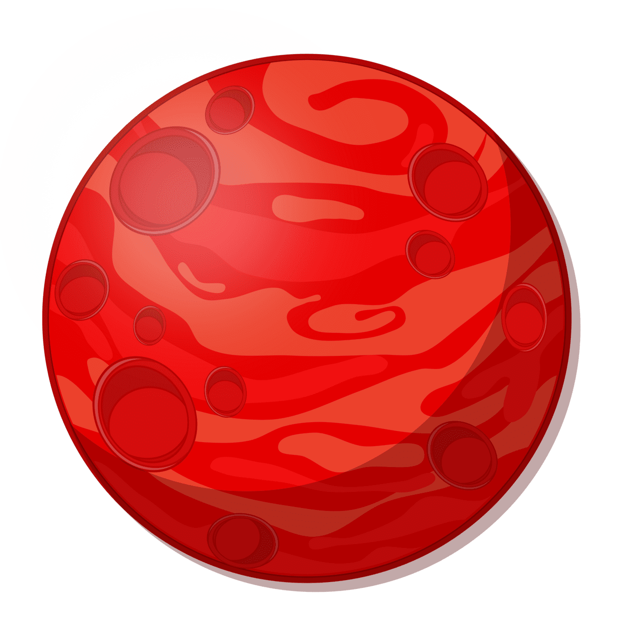 Earth remix of cartoon red planet fixed export clipart vector