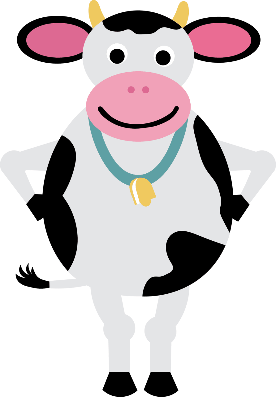 Cow pin page clipart vector