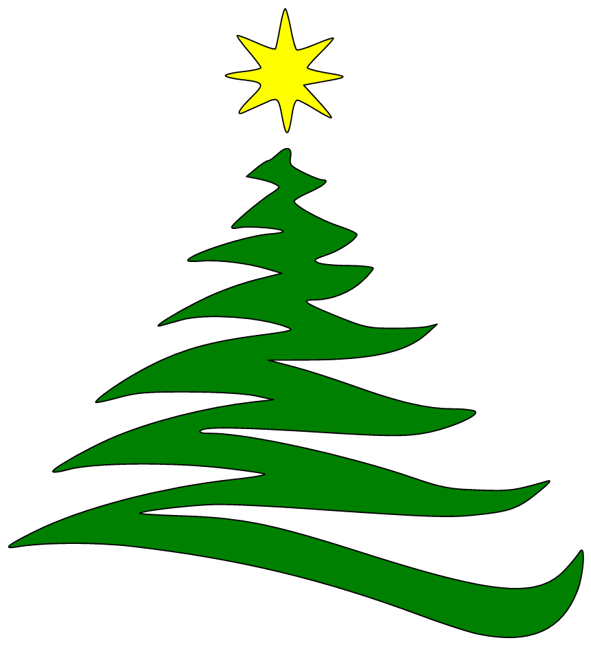 New christmas tree clipart background