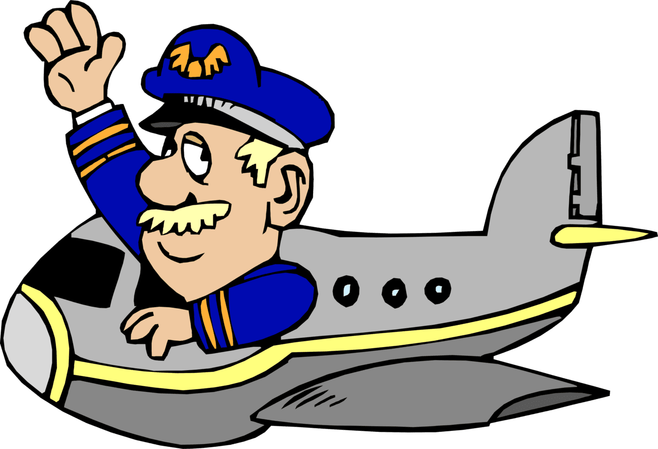 Airplane pilot clipart picture