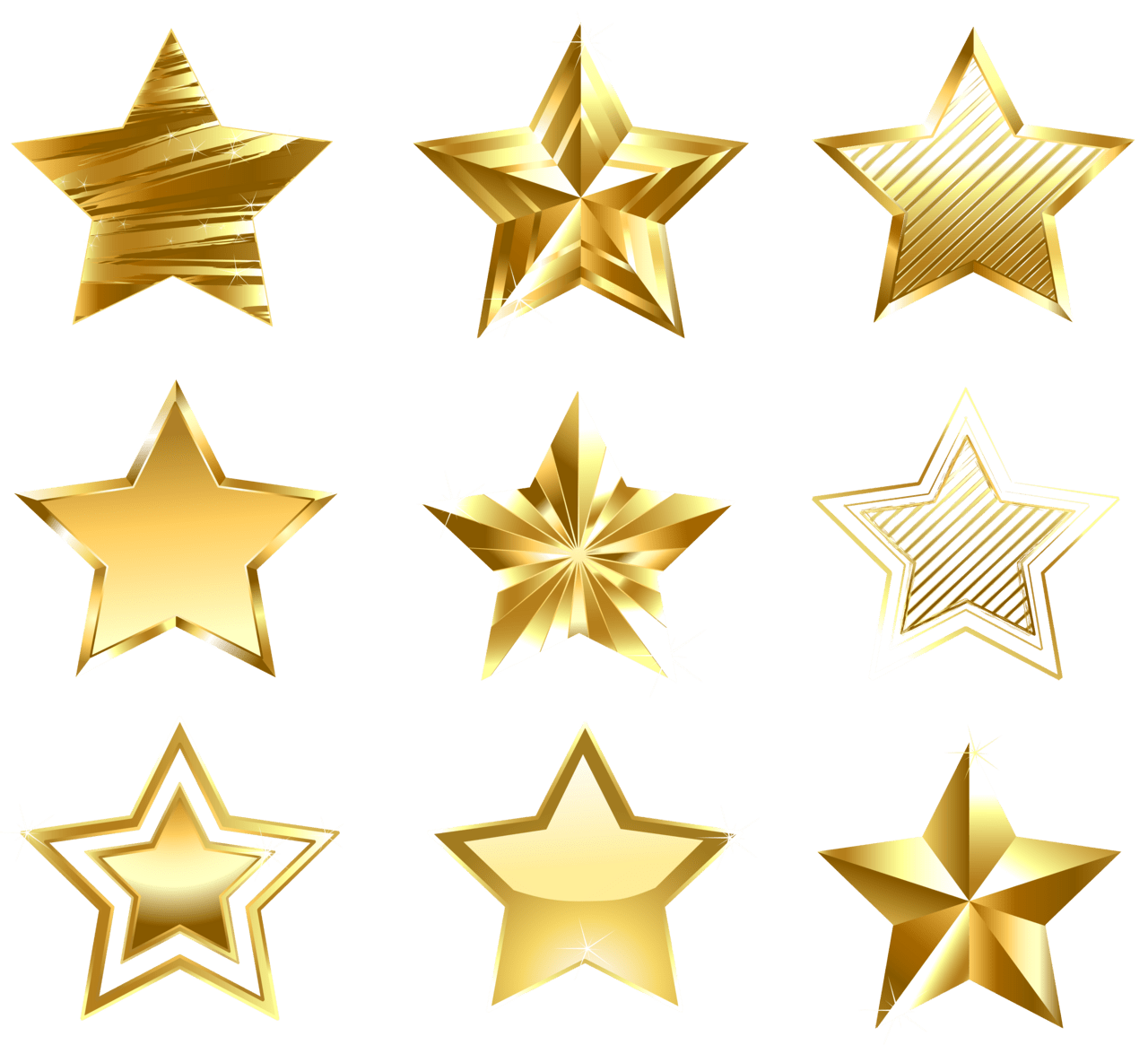 Golden star set clipart yopriceville high quality images and butterfly baby shower decorations