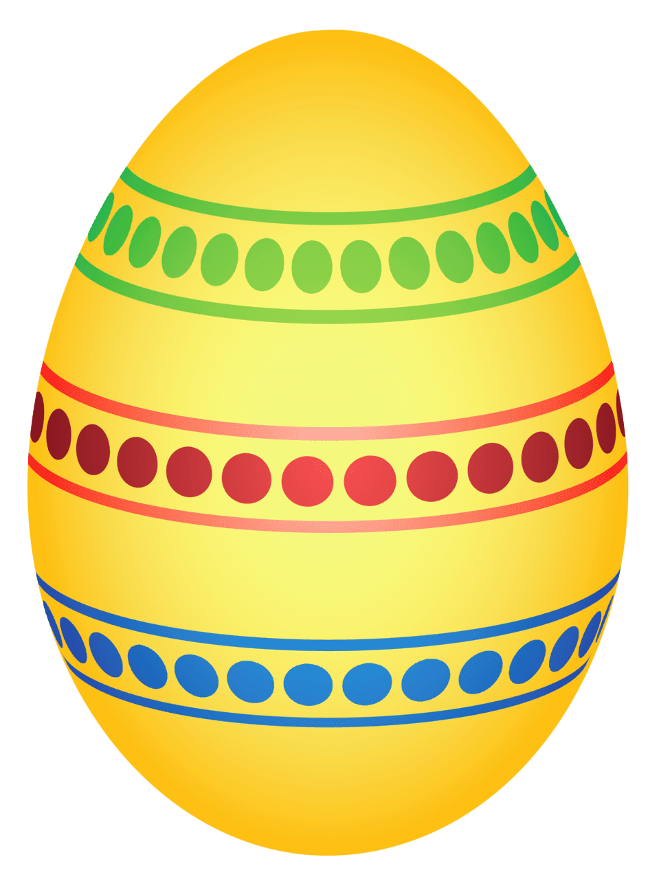 Yellow colorful dotted easter egg clipairt picture clipart