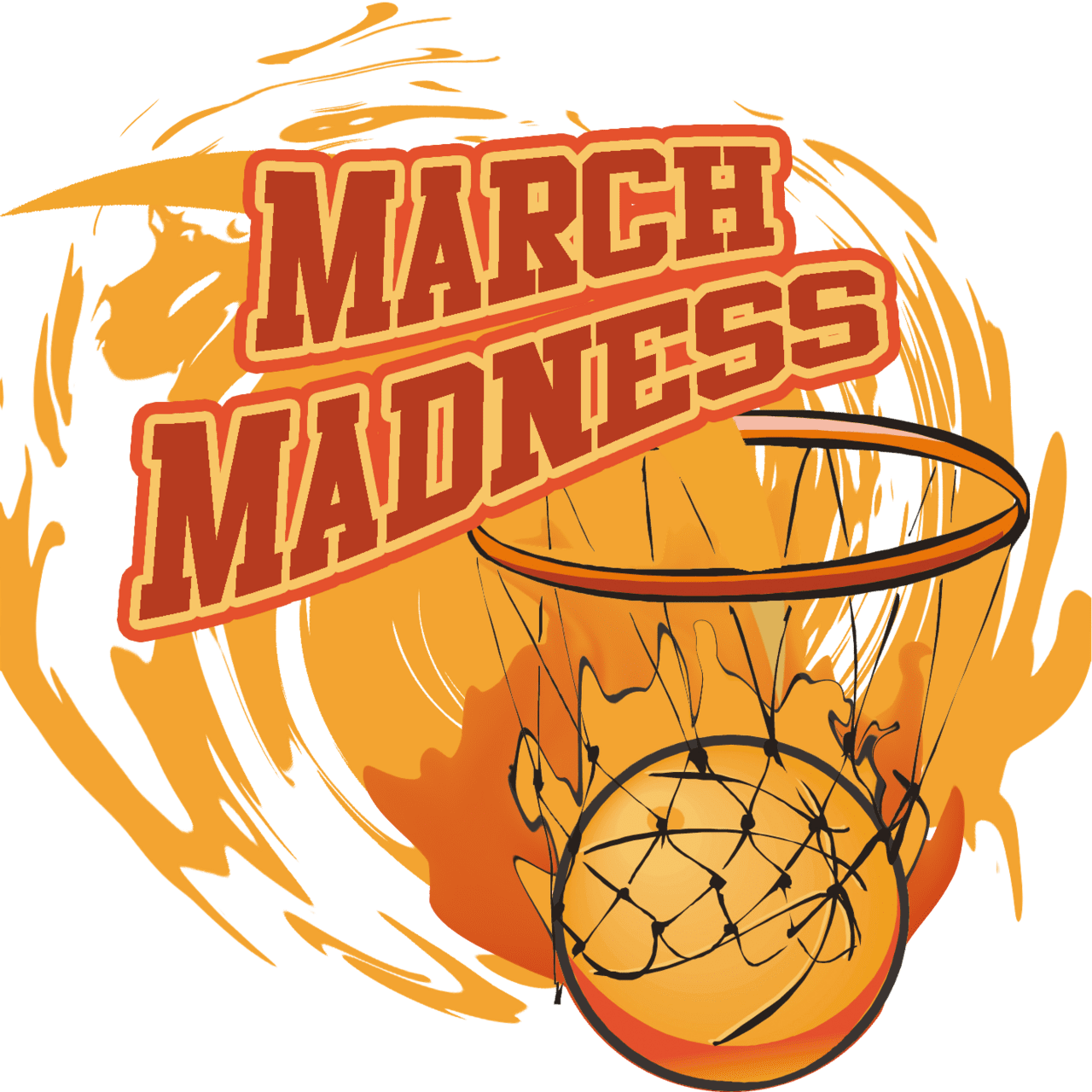 Basketball march madness clipart free